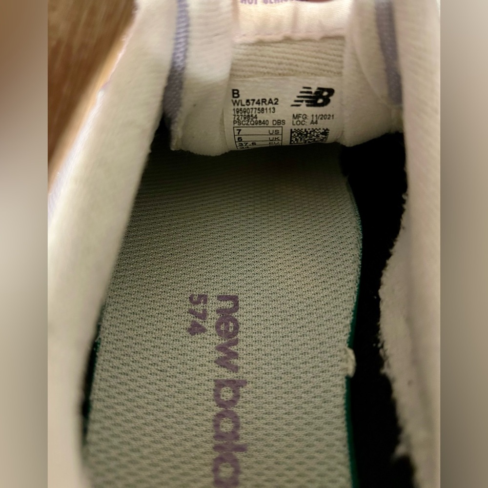 New Balance Purple 574 Sneakers - Picture 6 of 6